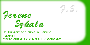 ferenc szkala business card